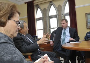 Senate of Canada Foreign Affairs Minister John Baird in a meeting with Israel’s Minister of Defence and Deputy Prime Minister, Ehud Barak last week in Canada discussing the regional security situation in the Middle East