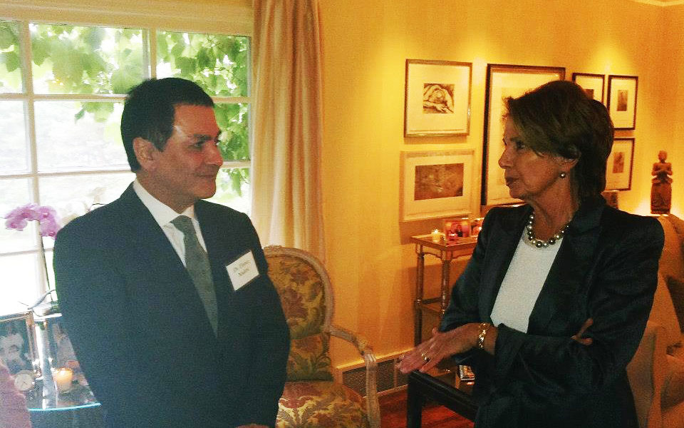 فیروز نادری در دیدار با نانسی پلوسی Nancy Pelosi رهبر اقلیت (دمکرات) کنگره آمریکا