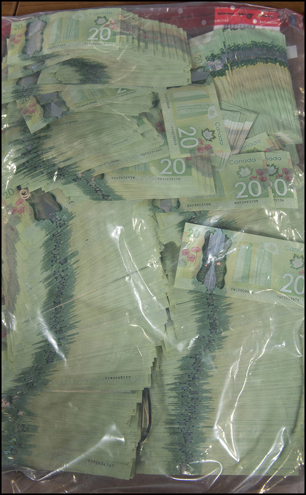 Over $45,000 in cash was seized.
