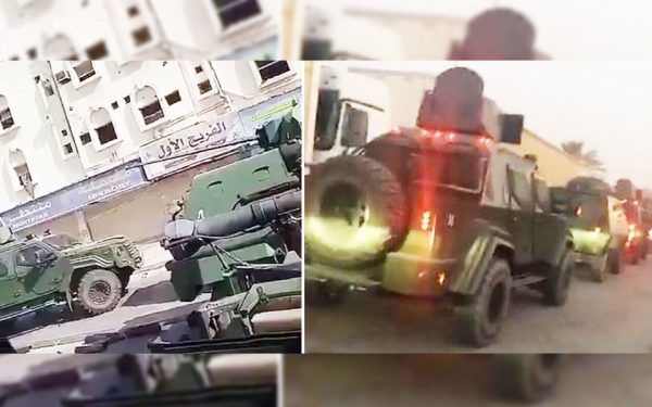 دو صحنه از ویدیو هایی که در رسانه های جمعی منتشر شده که بنظر میرسد نفربر زرهی Gurkha
ساخت شرکت Terradyne Armored Vehicles Inc در نیومارکت باشد.
