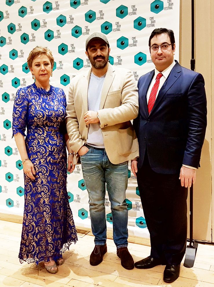 از چپ: خانم سوسن سالک، آقای محسن تنابنده بازیگر برجسته سینمای ایران، و جوزف امینیان.