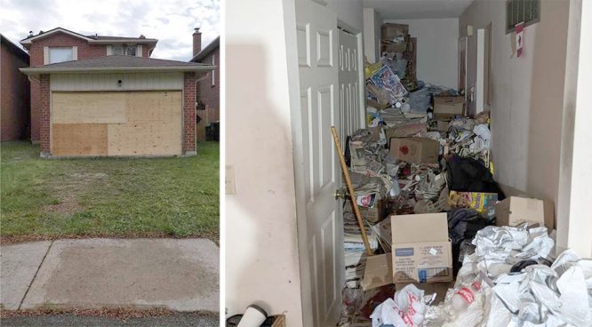 خانه پُر از زباله در غرب تورنتو پنجاه و شش هزار دلار بالای قیمت درخواستی فروخته شد