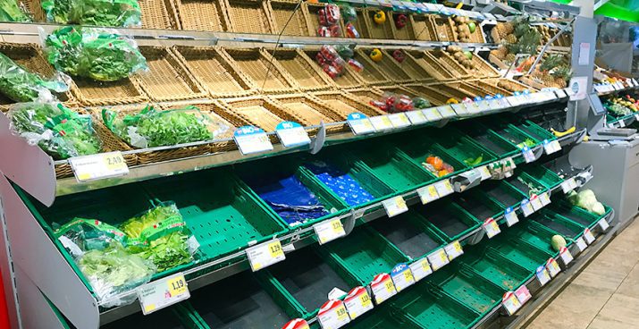 مشکل قفسه های خالی در فروشگاههای موادغذایی کانادا ممکن است گسترش یابد